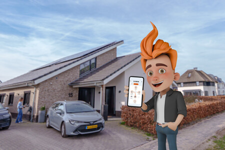 zonnestroom boiler met zonnepanelen in EMS app