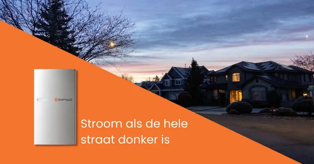 Thuisbatterij met noodstroomfunctie tijdens een stroomstoring