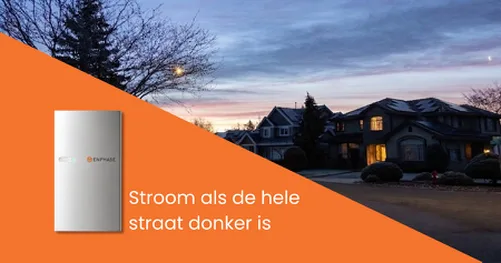 Thuisbatterij met noodstroomfunctie tijdens een stroomstoring